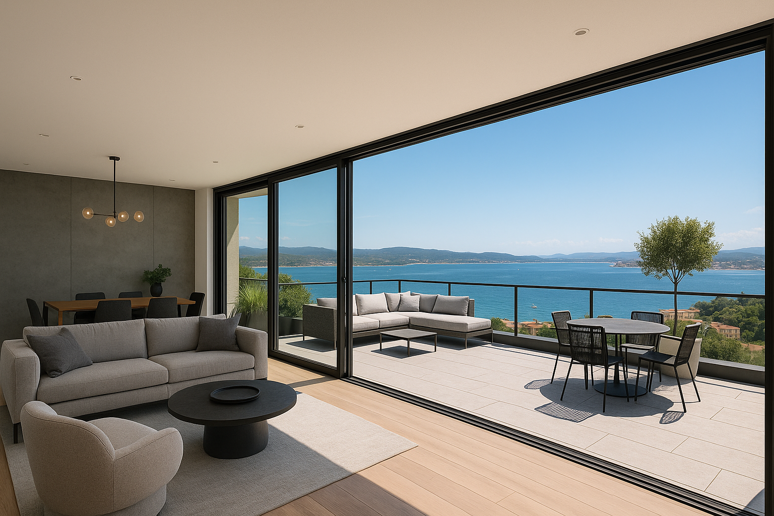 Installation Ajax pour particuliers — villa avec vue mer