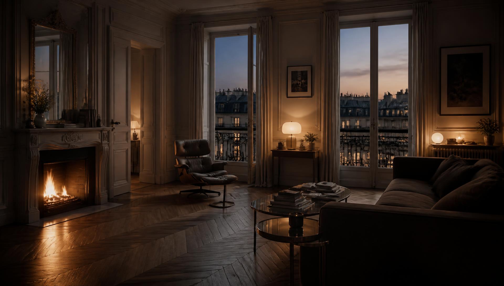 Appartement haussmannien parisien équipé d'une alarme connectée