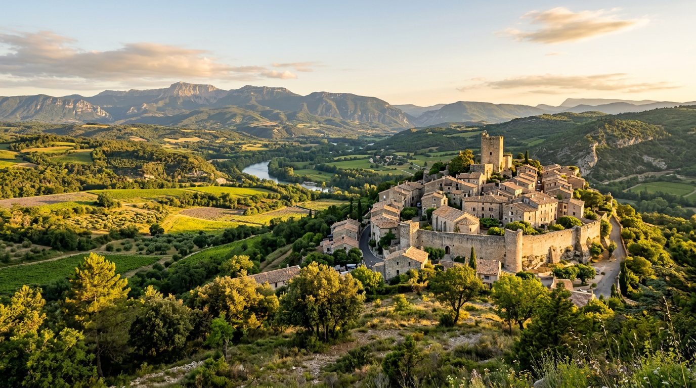 Paysage du Drôme (26) : Auvergne-Rhône-Alpes