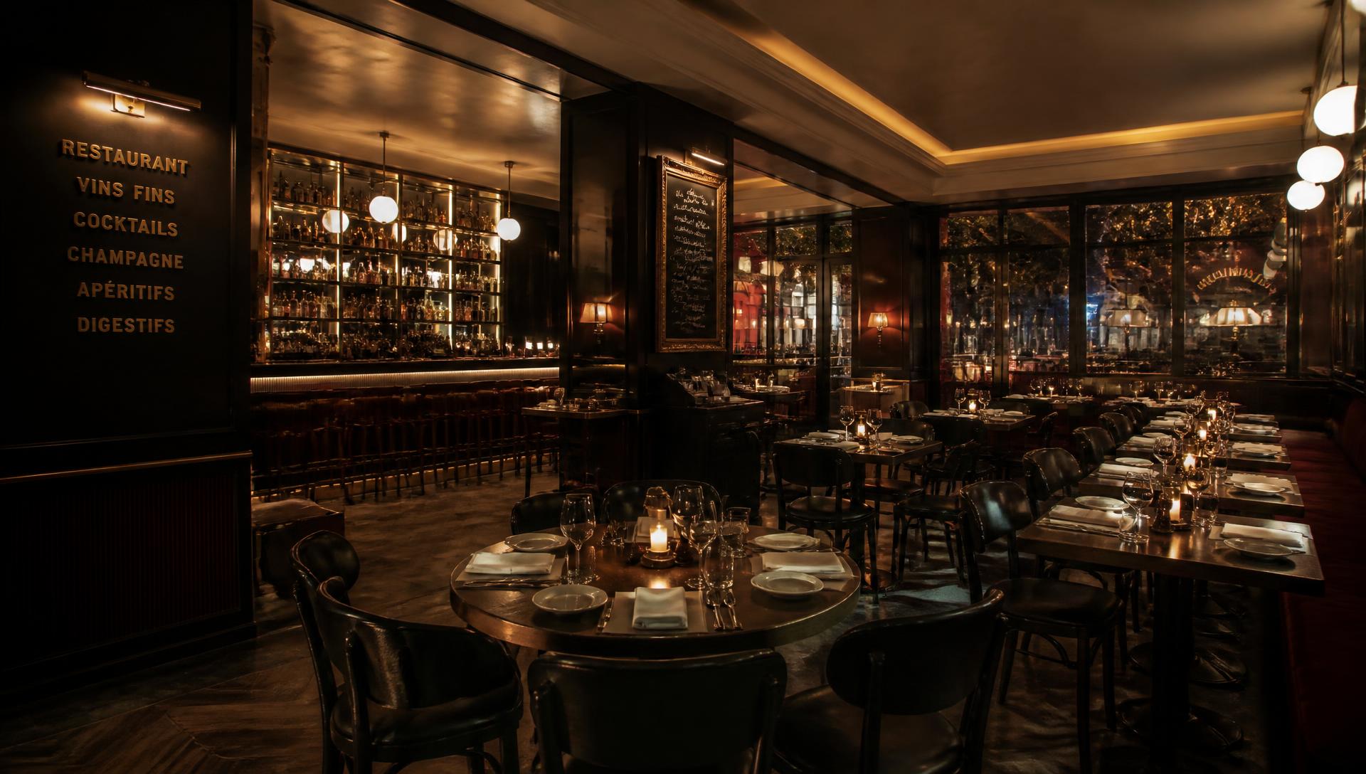 Salle de restaurant protégée par une alarme Ajax